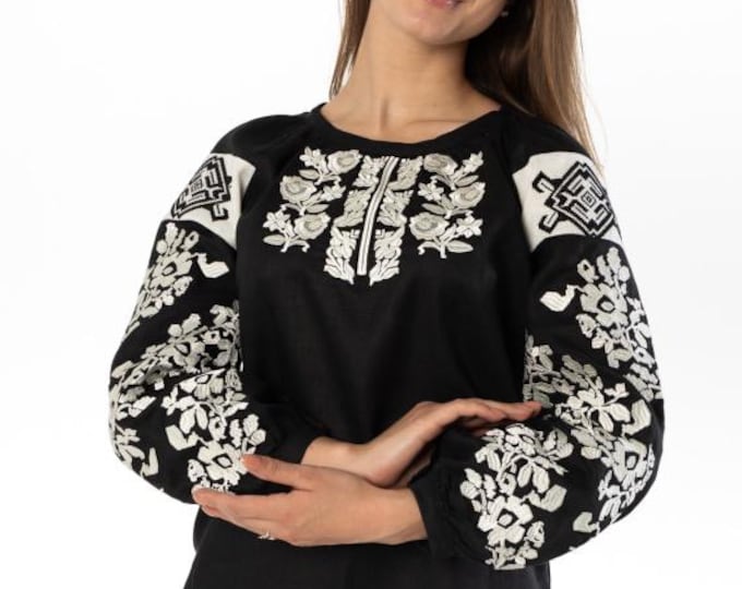 Ukrainian Embroidered Blouse for Women | Ethno Vintage Women's Vyshyvanka Shirt | Sorochka Vyshyta | Vyshyvanka Gift USA | Вишиванка