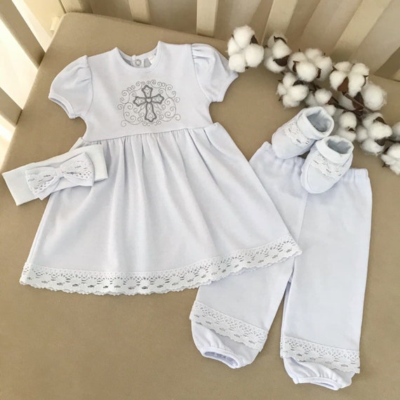 Baptism Dress Christening Outfit EMBROIDERY Dress for Baby Dress