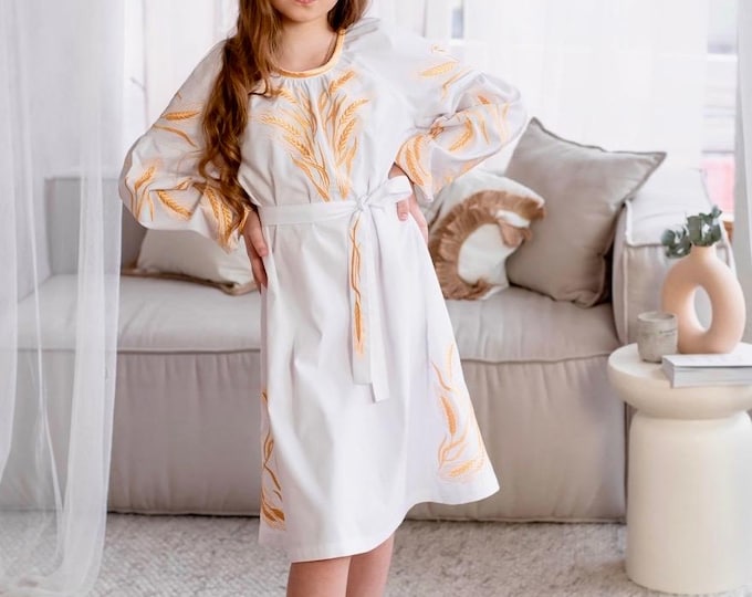 Girls' Embroidered Vyshyvanka Dress | Traditional Ukrainian Clothing