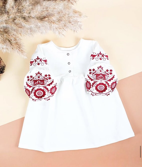 Embroidered Vyshyvanka Dress for Girls | Ukrainian Embroidery Dress | Traditional Ukrainian Style in Stock in USA | Вишиванка у США