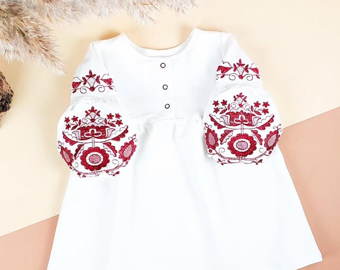 Girls' Embroidered Vyshyvanka Dress | Traditional Ukrainian Style