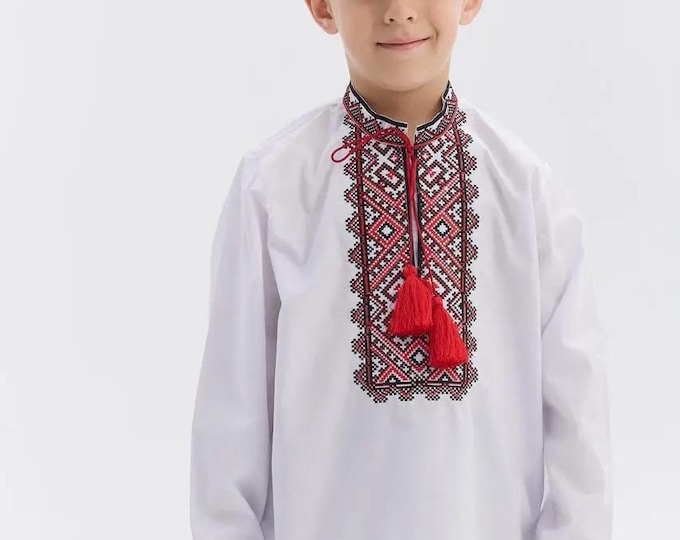 Boys' Embroidered Vyshyvanka Shirt | Traditional Ukrainian Style