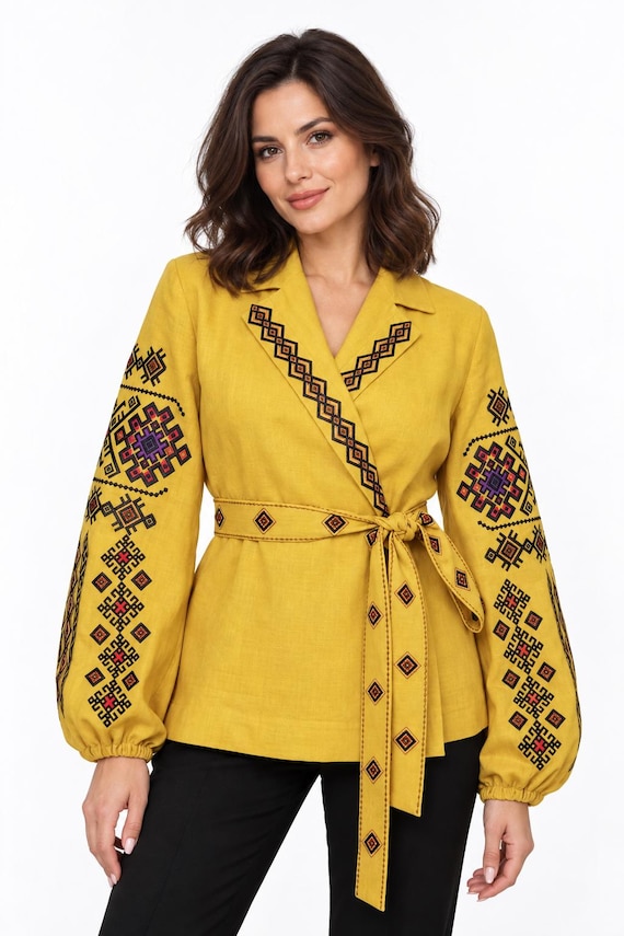 Ukrainian Embroidered Blouse | Traditional Vyshyvanka Shirt (USA Stock)