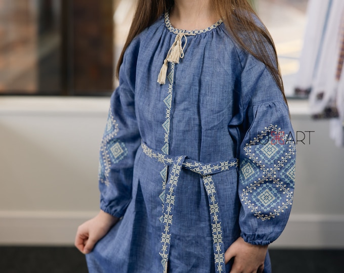 Embroidered Vyshyvanka Dress for Girls | Ukrainian Embroidery Dress | Traditional Ukrainian Style in Stock in USA | Вишиванка у США (21)