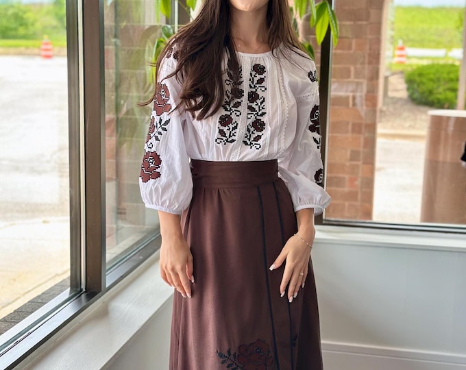 Ukrainian Vyshyvanka Dress | In Stock in USA | NEW Embroidered Dress | Handmade Traditional Ukraine-Style Boho Embroidery | Вишиванка