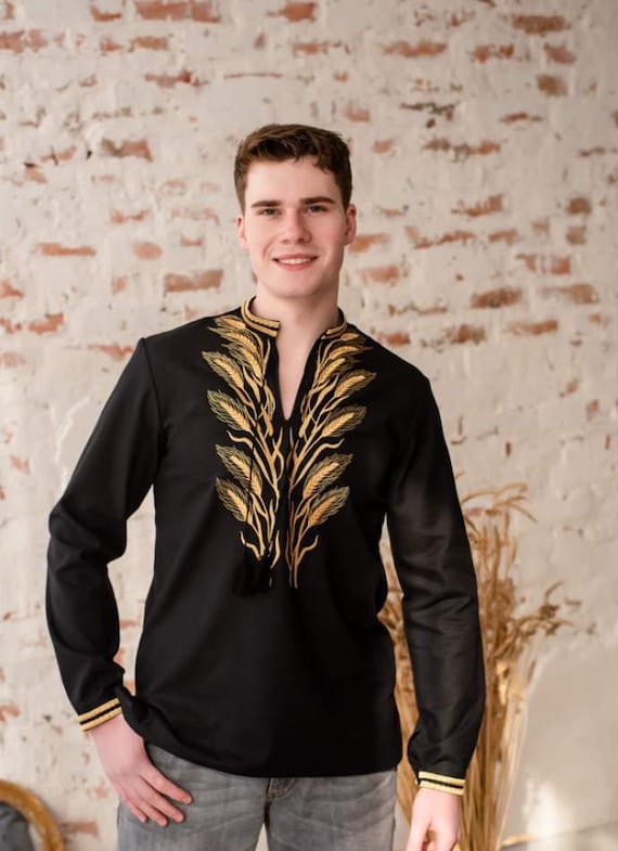 Ukrainian Vyshyvanka | Men's Embroidered Shirt | Вишиванка | Ukraine Vintage Sorochka Gift for Him | Handmade Ukrainian Clothing