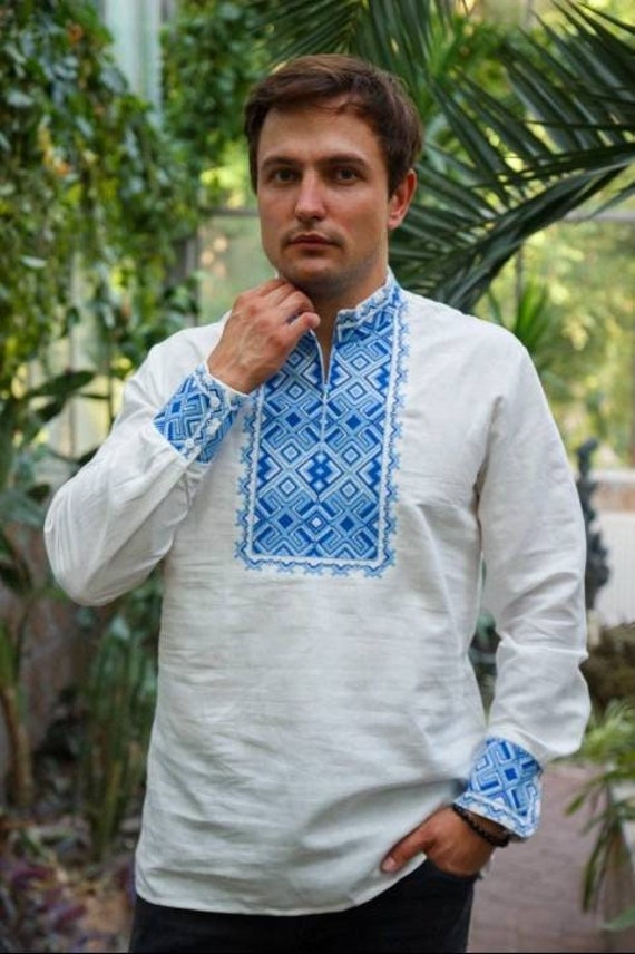 Ukrainian Vyshyvanka | Men's Embroidered Shirt | Вишиванка | Ukraine Vintage Sorochka Gift for Him | Handmade Ukrainian Clothing (38)