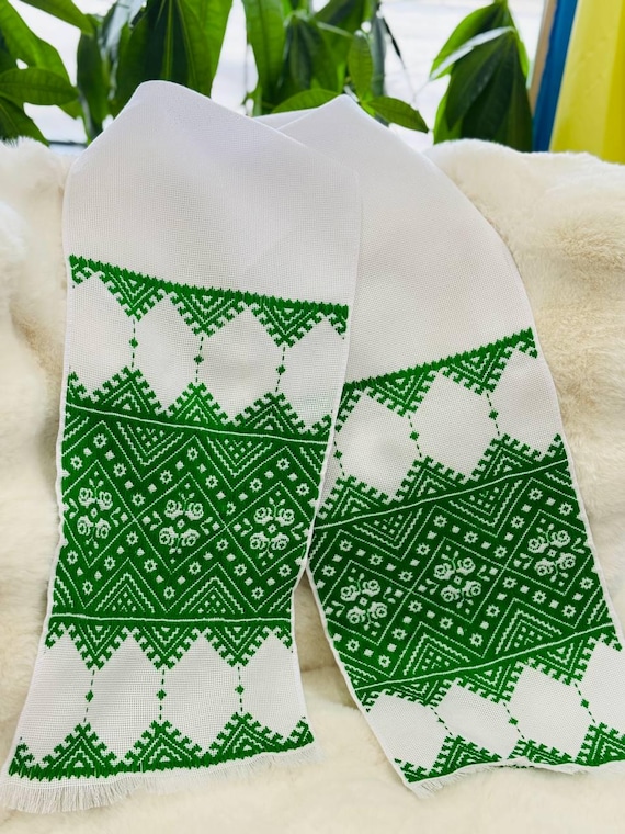 Ukrainian Embroidered Rushnyk Wedding Towel | Traditional Handmade Wedding Ceremony Towel | In Stock in USA | Вишитий Рушник (21)