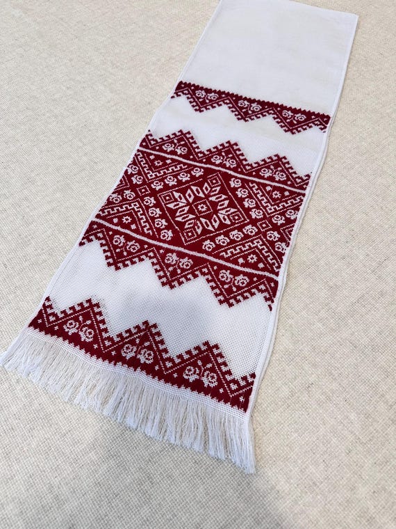Ukrainian Embroidered Rushnyk Wedding Towel | Traditional Handmade Wedding Ceremony Towel | In Stock in USA | Вишитий Рушник