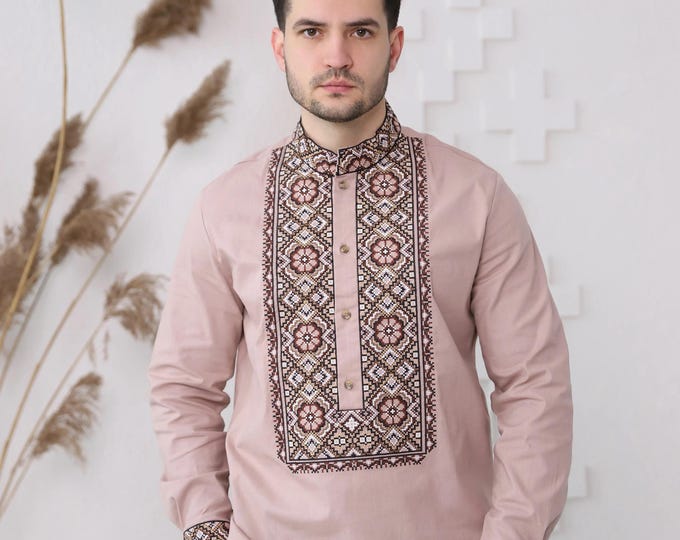 Ukrainian Vyshyvanka | Men's Embroidered Shirt | Вишиванка | Ukraine Vintage Sorochka Gift for Him | Handmade Ukrainian Clothing