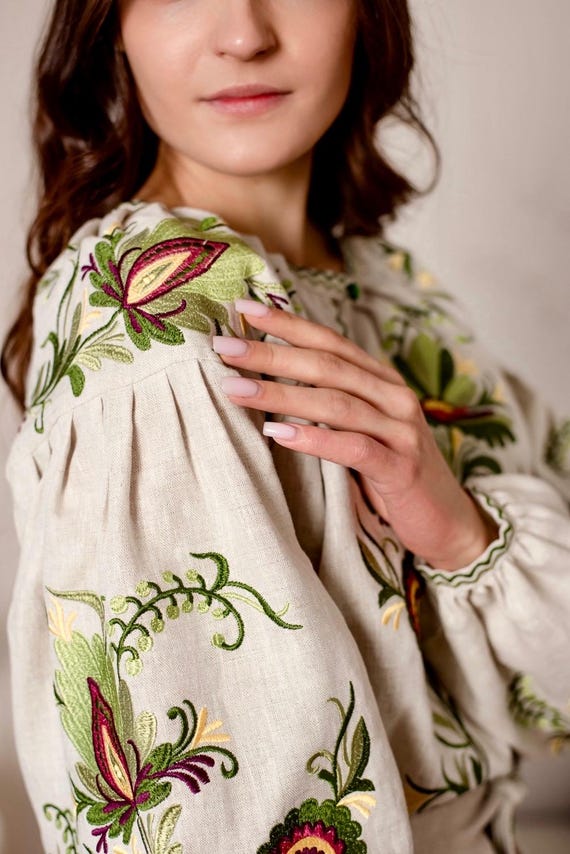 Embroidered Ukrainian Dress | Vyshyvanka Style Dress with Traditional Embroidery | Handmade Boho Chic Outfit