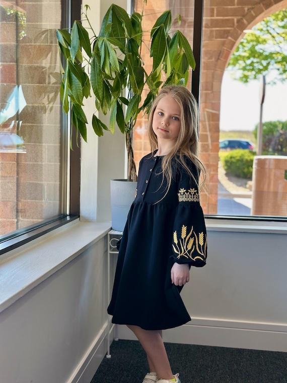 Embroidered Vyshyvanka Dress for Girls | Ukrainian Embroidery Dress | Traditional Ukrainian Style in Stock in USA | Вишиванка у США (20)