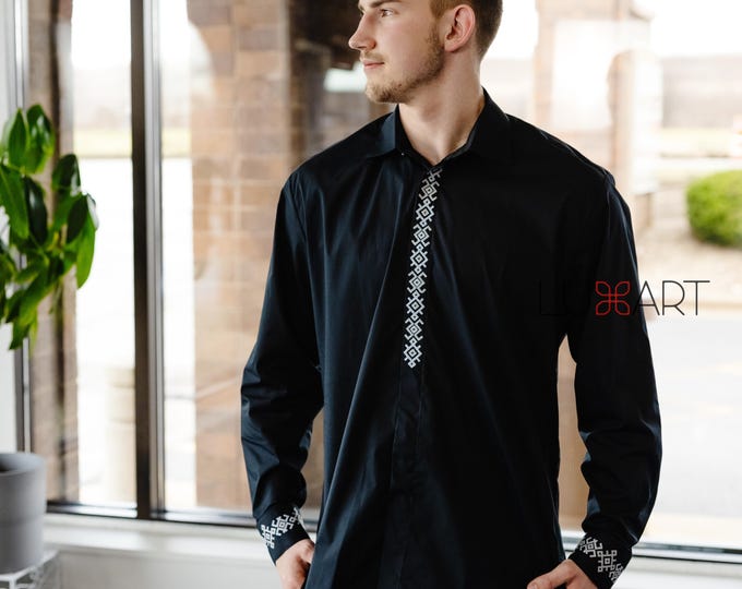 Ukrainian Vyshyvanka | Men's Embroidered Shirt | Вишиванка | Ukraine Vintage Sorochka Gift for Him | Handmade Ukrainian Clothing (17)