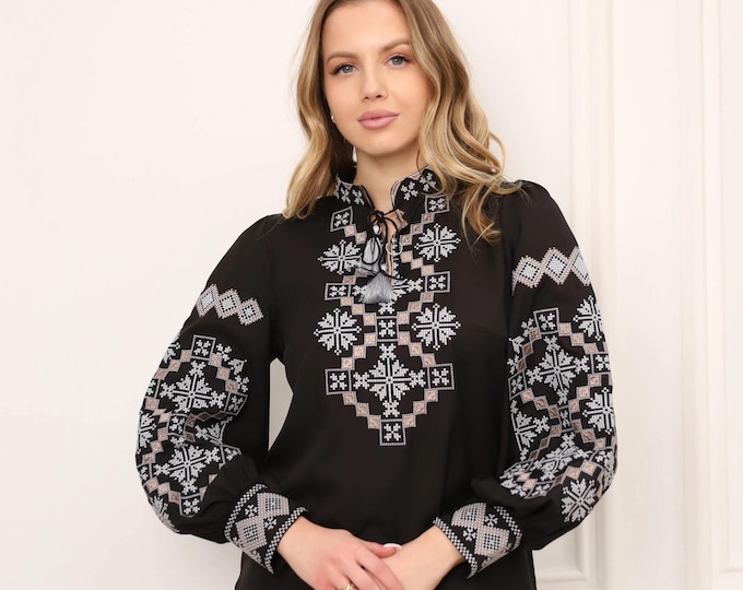 Ukrainian Embroidered Blouse | Authentic Vyshyvanka Shirt, Boho Ethnic Style