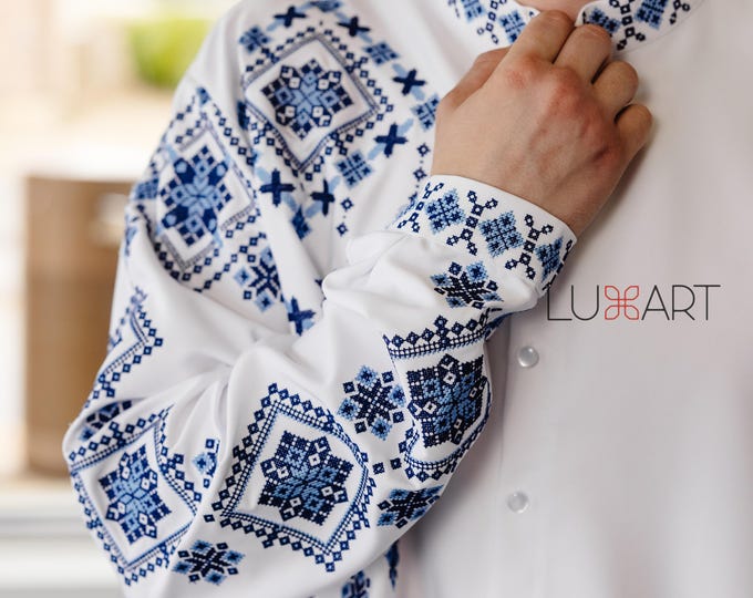 Ukrainian Vyshyvanka | Men's Embroidered Shirt | Вишиванка | Ukraine Vintage Sorochka Gift for Him | Handmade Ukrainian Clothing (17)