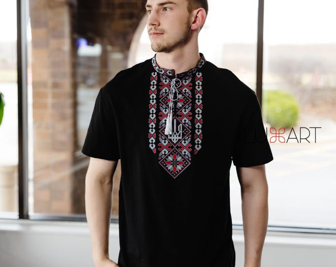 Men's Embroidered Vyshyvanka T-Shirt | Ukrainian Style