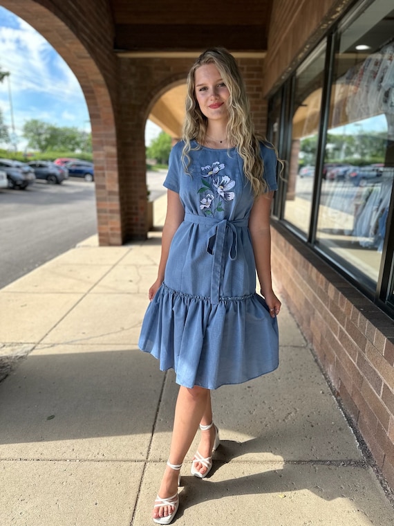 Ukrainian Vyshyvanka Dress | Ukraine Embroidered Dress in USA | Handmade Traditional Ukraine-Style Boho Embroidery Gift | Вишиванка (1)