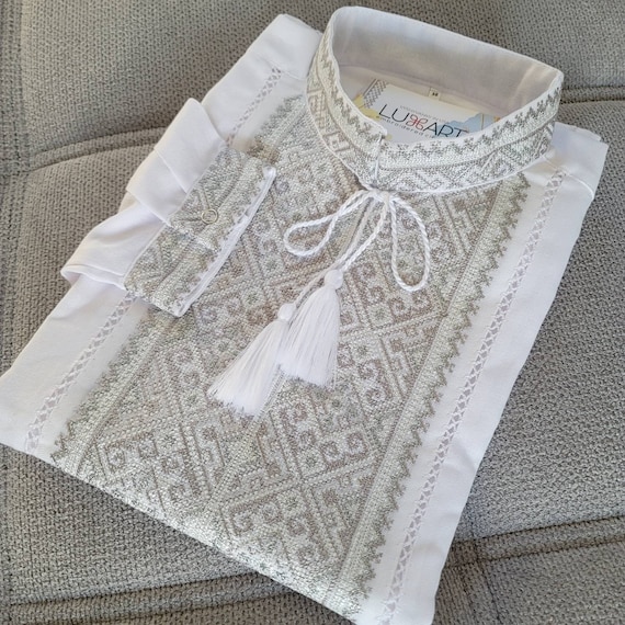 Ukrainian Vyshyvanka | Men's Embroidered Shirt | Вишиванка | Ukraine Vintage Sorochka Gift for Him | Handmade Ukrainian Clothing (21)