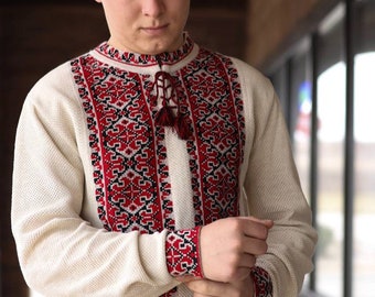 Ukrainian Vyshyvanka | Men's Embroidered Shirt | Вишиванка | Ethnic Vintage Sorochka Gift for Him | Handmade Ukrainian Clothing (67)