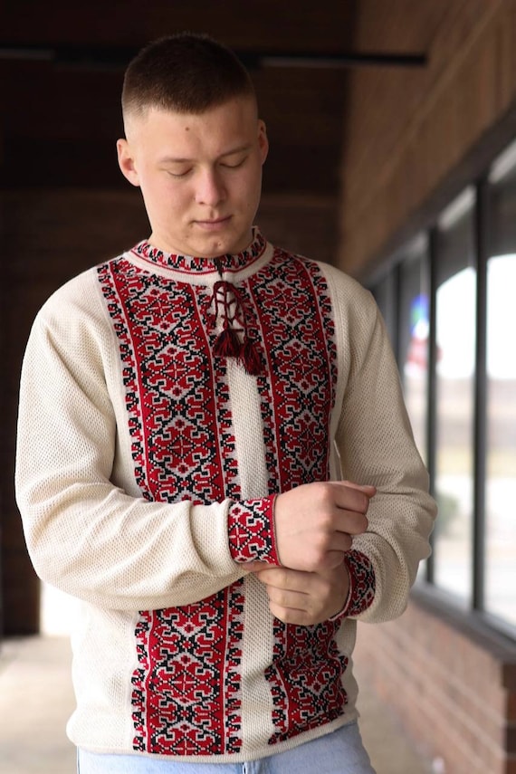 Vyshyvanka for Man Ukrainian Vyshyvanka Ukraine Sorochka Ukrainian Vyshyvanka Embrodered Shirt Ethno Vintage Embroidered Clothing