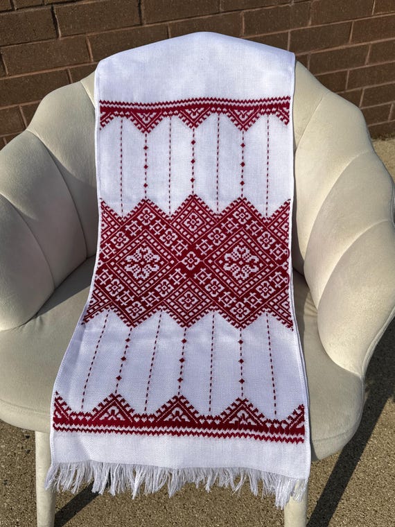 Ukrainian Embroidered Rushnyk Wedding Towel | Traditional Handmade Wedding Ceremony Towel | In Stock in USA | Вишитий Рушник (17)