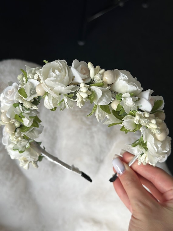 Handmade Ukrainian Flower Crown | Vinok | Вінок | Floral Wreath Headband | Hair Accessory Gift for Her or Girl | Boho Festival Style (35)