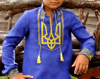 Embroidered Vyshyvanka Shirt for Boys | Ukrainian Embroidery Shirt | Traditional Ukrainian Style Gift in Stock in USA | Вишиванка у США (12)