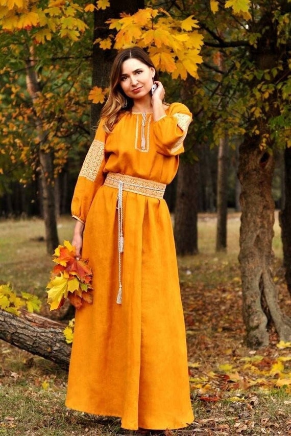 Ukrainian Vyshyvanka Dress | Ukraine Embroidered Dress in USA | Handmade Traditional Ukraine-Style Boho Embroidery Gift | Вишиванка (22)