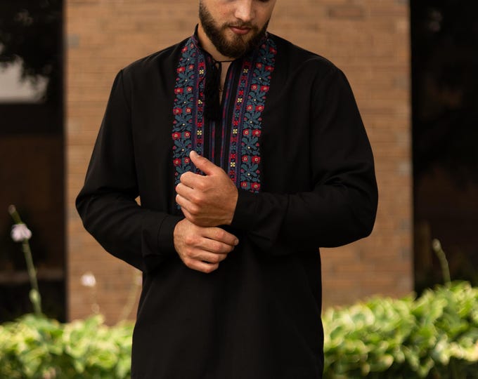 Ukrainian Vyshyvanka | Men's Embroidered Shirt | Вишиванка | Ukraine Vintage Sorochka Gift for Him | Handmade Ukrainian Clothing