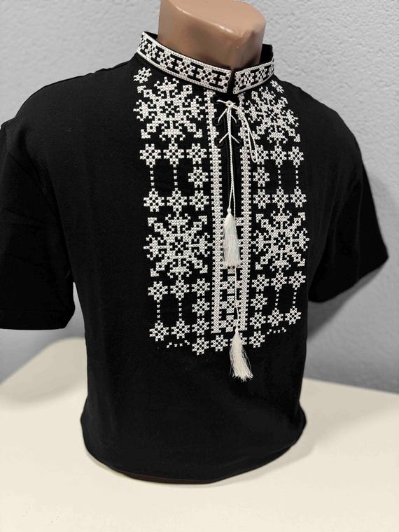 Ukrainian Vyshyvanka | Men's Embroidered Ukrainian Men’s T-Shirt Shirt, Ukraine Gift, Patriotic, Vyshyvanka Style