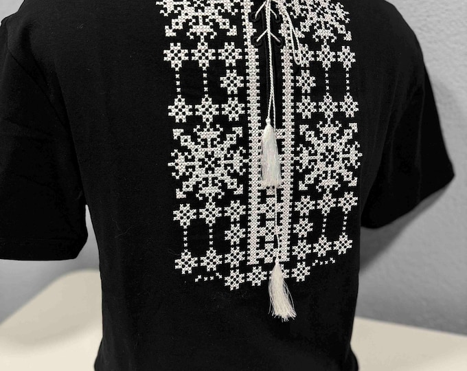 Men's Black Embroidered Vyshyvanka Shirt | Ukrainian Pride