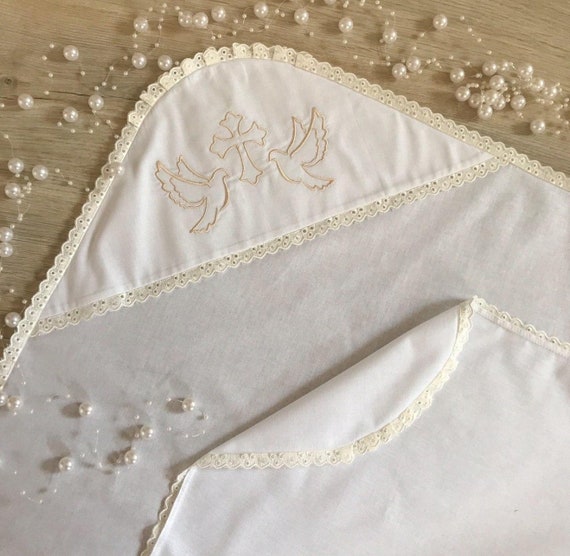 Baptism Christening kryzma EMBROIDERED kryzma for Baby