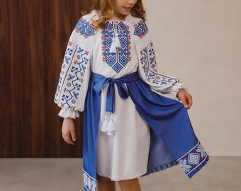 Embroidered Vyshyvanka Dress for Girls | Ukrainian Embroidery Dress | Traditional Ukrainian Style in Stock in USA | Вишиванка у США