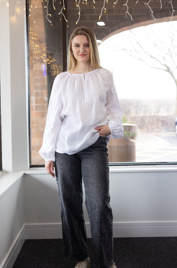 Ukrainian Embroidered Blouse for Women | Ethno Vintage Women's Vyshyvanka Shirt | Sorochka Vyshyta | Vyshyvanka Gift USA | Вишиванка (91)