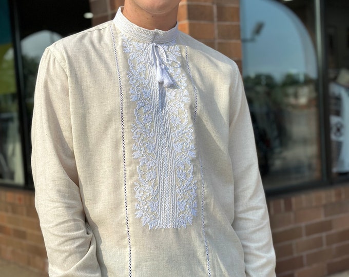 Ukrainian Vyshyvanka | Men's Embroidered Shirt | Вишиванка | Ukraine Vintage Sorochka Gift for Him | Handmade Ukrainian Clothing (2)