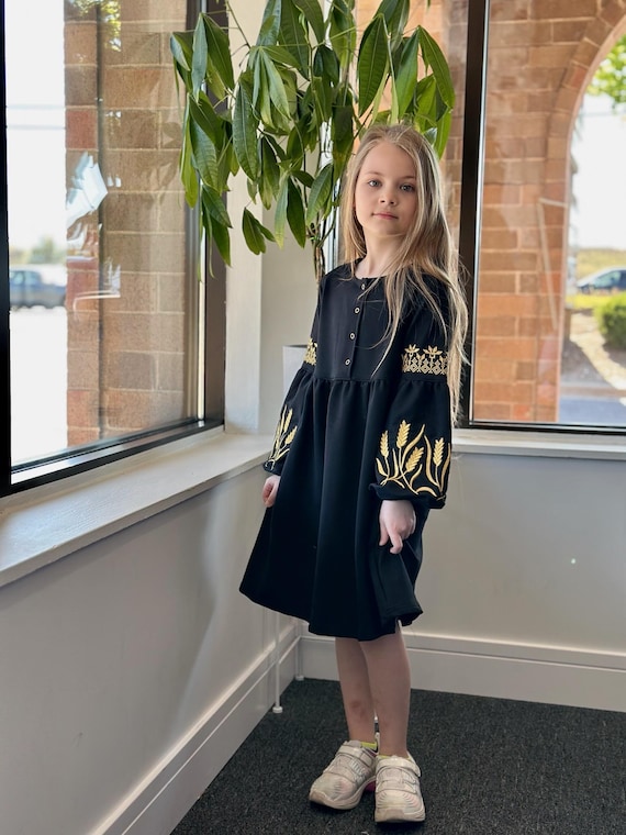 Girls' Embroidered Vyshyvanka Dress | Traditional Ukrainian Style