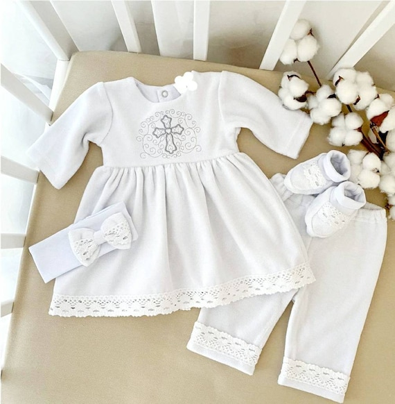 Baptism Dress Christening Outfit EMBROIDERY Dress for Baby Dress