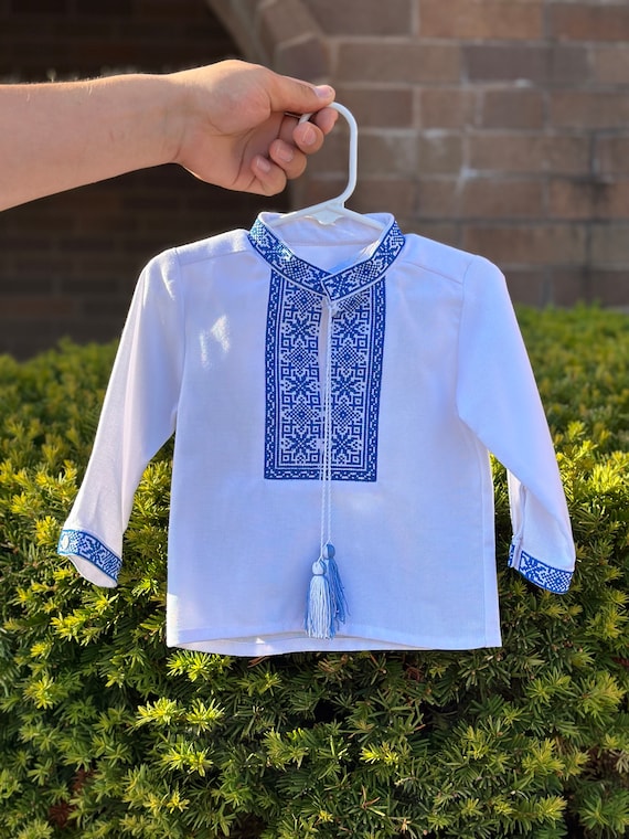 Embroidered Vyshyvanka Shirt for Boys | Ukrainian Embroidery Shirt | Traditional Ukrainian Style Gift in Stock in USA | Вишиванка у США (47)