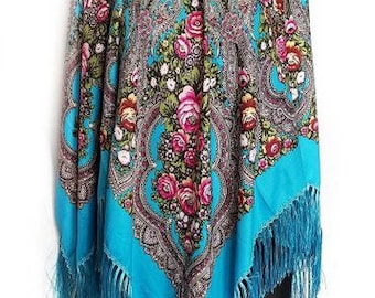 Ukrainian Hustka | Traditional Ukrainian Wool Shawl | Gift for Her, Wife, Mom | Wool Headscarf in Stock in USA | Українська Хустка (5)