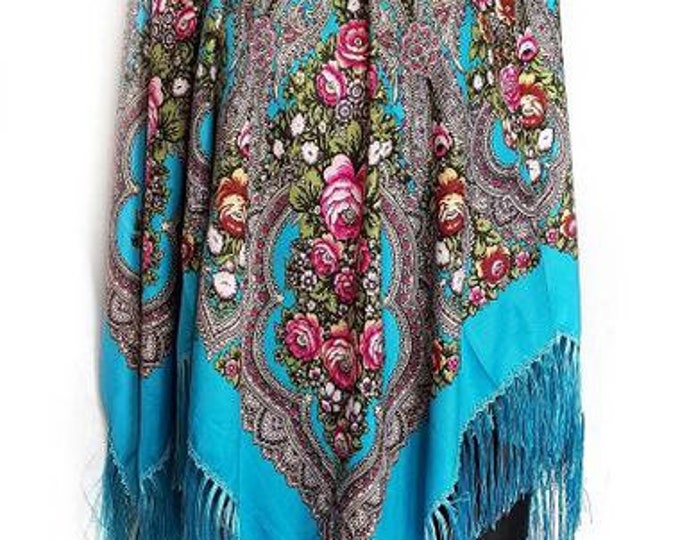 Ukrainian Hustka | Traditional Ukrainian Wool Shawl | Gift for Her, Wife, Mom | Wool Headscarf in Stock in USA | Українська Хустка (5)