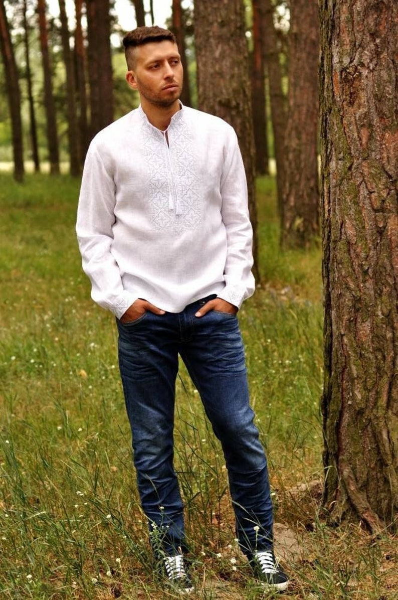 Ukrainian Vyshyvanka | Men's Embroidered Shirt | Вишиванка | Ukraine Vintage Sorochka Gift for Him | Ukrainian Clothing in USA bild 2