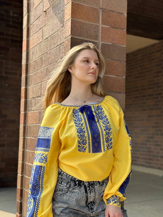 Ukrainian Embroidered Blouse for Women | Ethno Vintage Women's Vyshyvanka Shirt | Sorochka Vyshyta | Vyshyvanka Gift USA | Вишиванка (104)