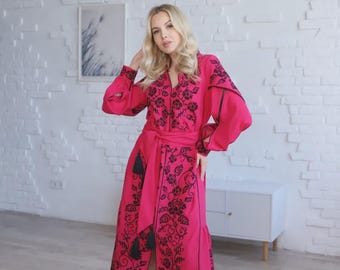 Ukrainian Vyshyvanka Dress | In Stock in USA | NEW Embroidered Dress | Handmade Traditional Ukraine-Style Boho Embroidery | Вишиванка (73)