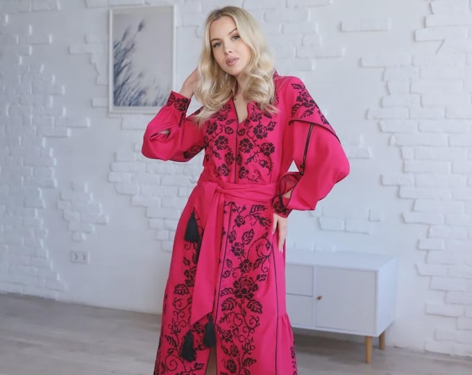 Ukrainian Vyshyvanka Dress | In Stock in USA | NEW Embroidered Dress | Handmade Traditional Ukraine-Style Boho Embroidery | Вишиванка (73)