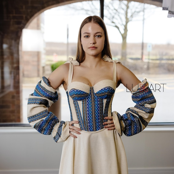 Corset | Embroidered Ukrainian Corsets in USA | Gift for Her | Handmade Present for Women | Вишитий Корсет | Ukraine Vyshyvanka (4)