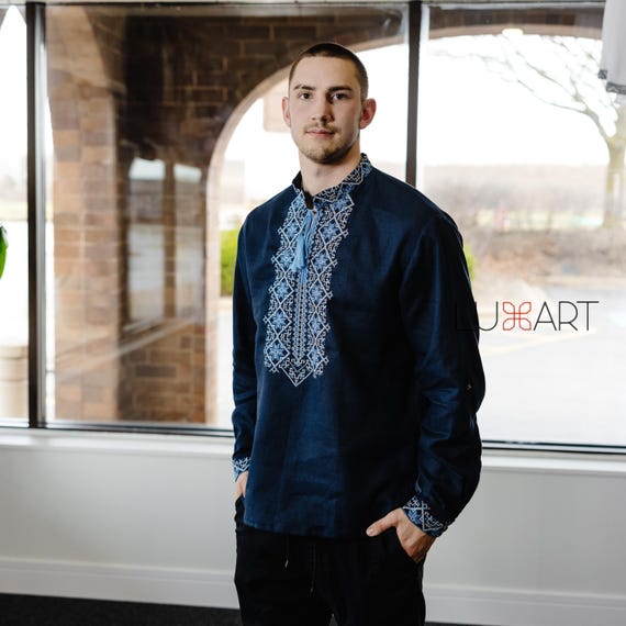 Ukrainian Vyshyvanka | Men's Embroidered Shirt | Вишиванка | Ukraine Vintage Sorochka Gift for Him | Handmade Ukrainian Clothing (17)