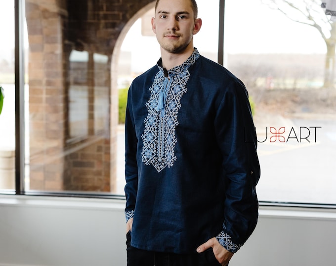 Ukrainian Vyshyvanka | Men's Embroidered Shirt | Вишиванка | Ukraine Vintage Sorochka Gift for Him | Handmade Ukrainian Clothing (17)