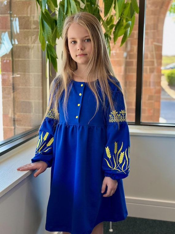 Embroidered Vyshyvanka Dress for Girls | Ukrainian Embroidery Dress | Traditional Ukrainian Style in Stock in USA | Вишиванка у США