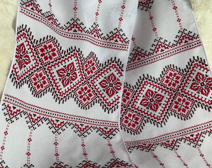 Ukrainian Embroidered Rushnyk Wedding Towel | Traditional Handmade Wedding Ceremony Towel | In Stock in USA | Вишитий Рушник (7)