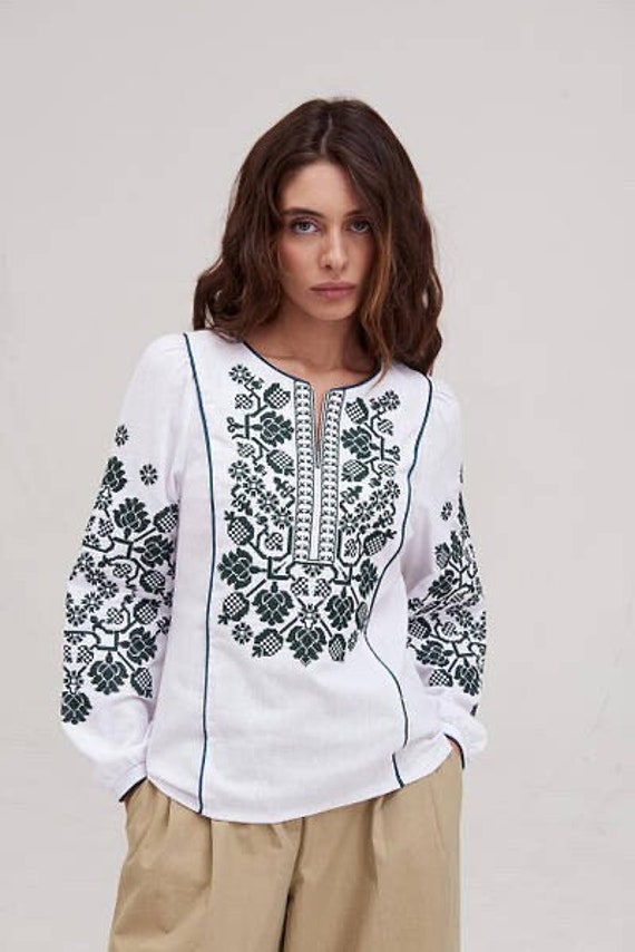 Vyshyvanka Ukraine Blouse Ukrainian Vyshyvanka Embrodered Shirt Ethno Vintage Blouse for Women Sorochka Vyshyta 2024 Vyshyvanka in USA